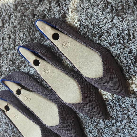 Rothy's Ponts in Mink Purple with Blue Heel Trim Size Women's 10 - Picture 4 of 9